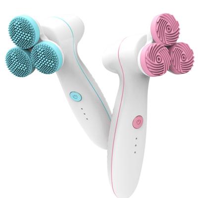 China Lula Custom Logo Massager Facial Cleansing Exfoliating Deep Remover Portable Silicone Alat Pijat Wajah Electric Face Care Blood Vessels Removal for sale