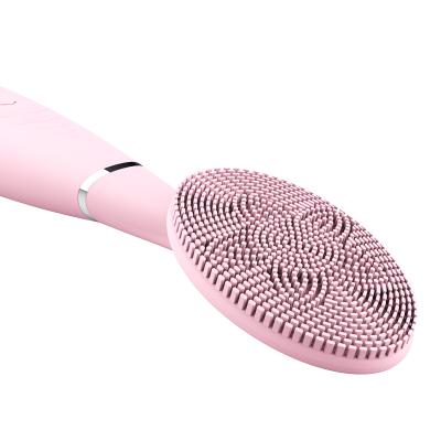 China Electric Double Sided Cleaning Tool Sonic Silicon Face Scrubber Blood Vessel Removal Personal Care Silicone Facial Brush Detergent Skin Care Tool for sale