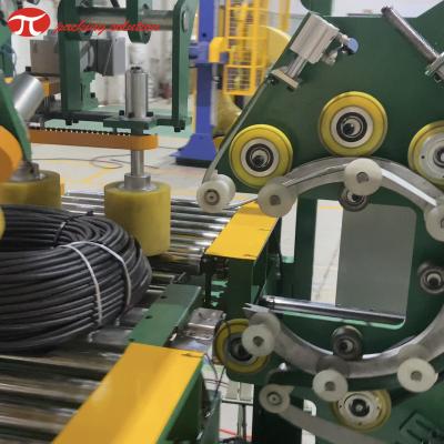 China GW600 Horizontal Pipe coil wrapping machine using knit tape as mail packing material for sale