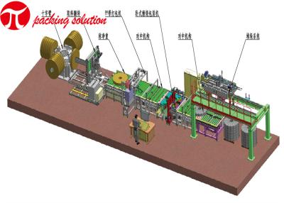 China Automatisches Aluminiumprofil-Pack-Band mit Länge der Spulen-6000mm zu verkaufen