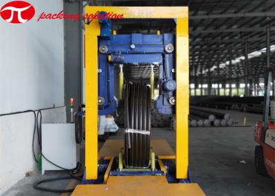 China Automatic Plastic Cable Packing Machine , Pipe Coil Wrapper 50r/Min 50mm Material ID for sale