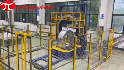 China Jumbo Automatische PLC van de de Rek Verpakkende Machine van de Aluminiumrol Controle 7002000mm Breedte Te koop