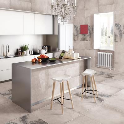 China Rustic Tiles Light Gray Full Body Glazed Rustic Cheapest 3d Porcelain Bathroom Floor Tile for sale