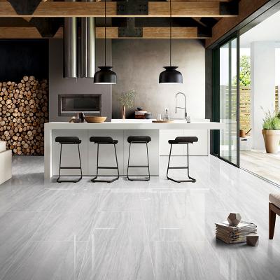 China Non slip porcelain tile 60x120 light gray marble porcelain tiles stone building material glazed ceramic polished floor tiles for interior with morden for sale