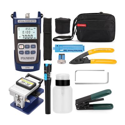 China High-performance FTTH fiber optic tool kit for installing quick connector and fiber optic drop cable for sale