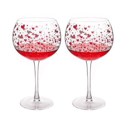 China Minimalist Hand Painted Crystal Drinking Wine Glass Set for Red Wine Glass Globet for Party or Dinner Set for sale