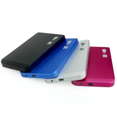 China Aluminum USB2.0 HDD SSD Case 2.5 Inch HDD External Box usb2.0 HDD Enclosure for sale