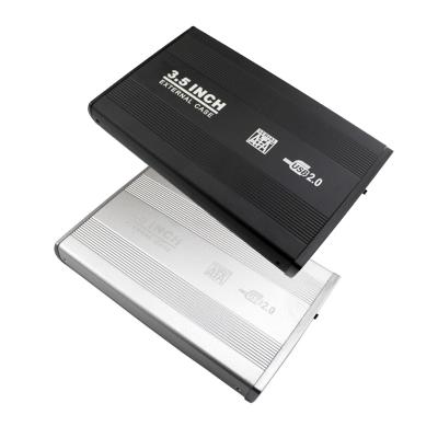 China Aluminum hdd 3.5inch 3.5 SATA enclosure to USB 2.0 external hard case 3.5 HDD enclosure for sale