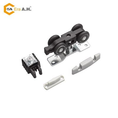 China Popular and hot selling modern furniture silent fittings and sliding door system using roller wheels and pullys for sale