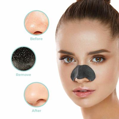 China Natural Charcoal Blackhead Remover Pore Cleaner Acne Pimples Comedo Removal Nose Sheet Peel Off Mask for sale