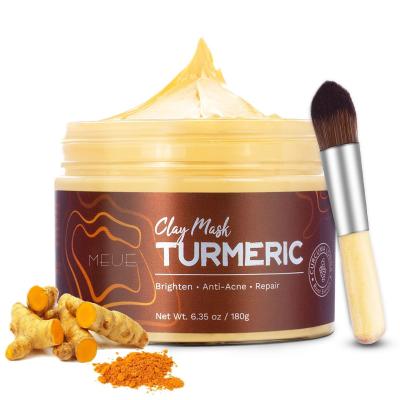 China 2022 beauty 100% Natural Turmeric Clay Face Mask Blackhead Remover Turmeric Powder Whitening Kaolin Facial Mask For Skin Care for sale