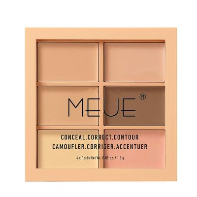 China Custom Face Foundation Conceal Dullness Dark Circles Vegan 6 Color Correcting Concealer Palette for sale