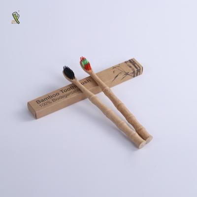 China Disposable Adult Biodegradable Bamboo Charcoal Toothbrush Special Process Nylon Bristle Toothbrush for sale