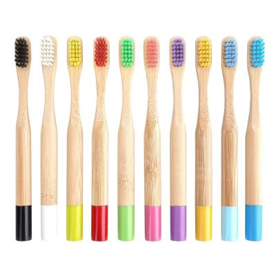 China Disposable Biodegradable Natural Soft Bristle Bamboo Toothbrush Child for sale