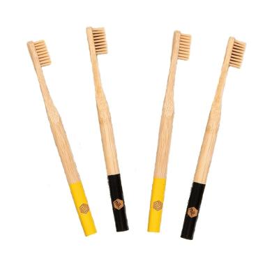 China Disposable Adult Bamboo Toothbrush Soft Bristle Biodegradable Charcoal Bamboo Toothbrush for sale