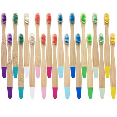 China Disposable Kids Biodegradable Extra Ultra Soft Bamboo Toothbrush for sale