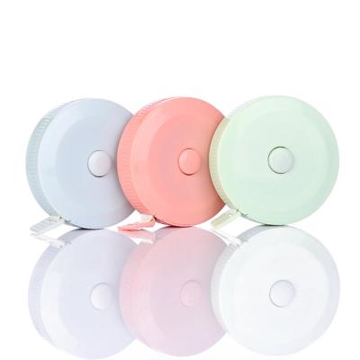 China ABS & Hot Sale Mini 1.5m Stainless Steel Amazon Candy Color Tape Measure Small Round Ruler Key Chain Tape Measure for sale