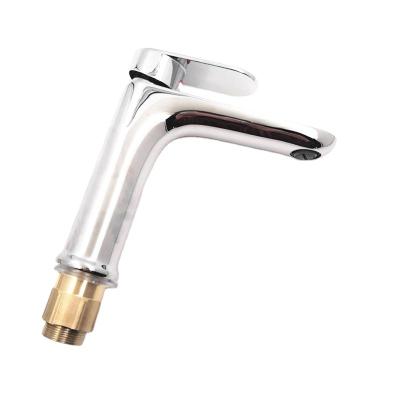 China Other Good Selling Hot And Cold Mixer Single Hole Basin Bathroom Taps Outlet Spout Extended Brass Body Faucets for sale