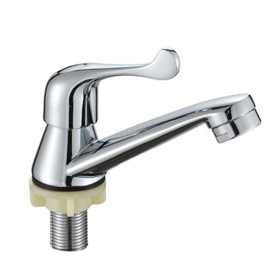 China Other Cheap Quick Open Chrome Basin Faucets Cold Zinc Alloy Faucets for sale