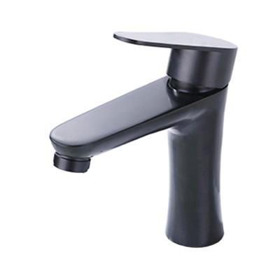 China Hot And Cold Black Paint Stainless Steel Other Style Small Bathroom Small Basin Faucets Faucets for sale