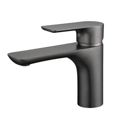 China The Other Cold Brushed Brass Gun Gray Basin Taps Good Luxury Bathroom Faucets for sale