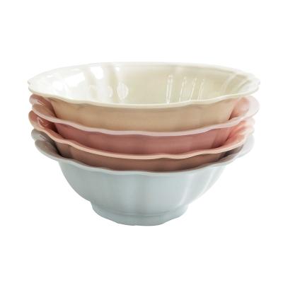 China Disposable Sophisticated Technologies Whole White Melamine Flower Bowl for sale