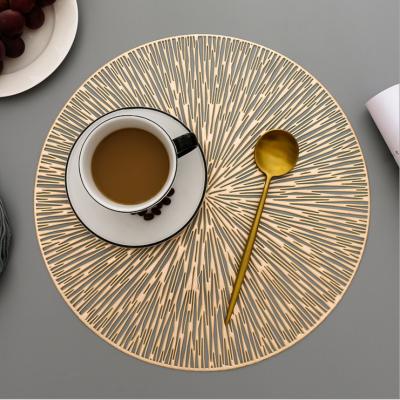 China Luxurious Stocked Gold Round Place Mat For Table Decoration for sale