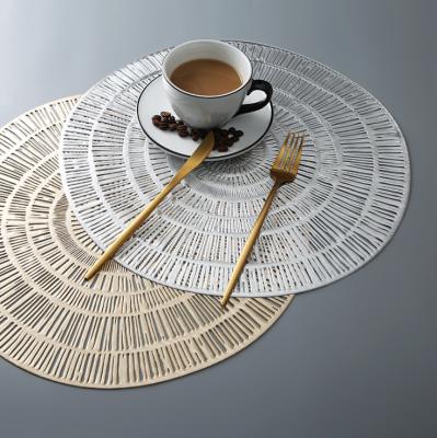 China Luxurious silver round place mat stocked for table decoration for sale