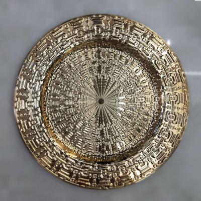 China Stocked 13 Inches Gold Plated Plastic Wedding Dishes for sale