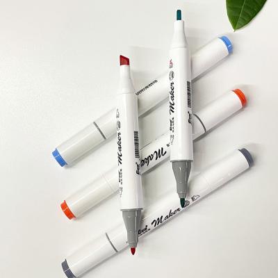 China Double Head Oily Cartoon Art Marker Pen Set 48 Colors Double Tip 48colors/box for sale