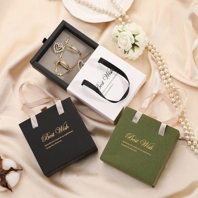 Chine Oreille de empaquetage imprimée faite sur commande Ring Luxury Jewellery Packaging Boxes de boîtes de cadeau avec la poignée à vendre