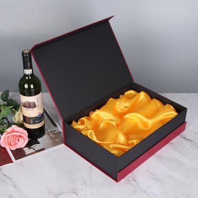 China Solo sellado de oro de encargo de la caja del vino tinto de Flip Cover Wine Packaging Boxes en venta