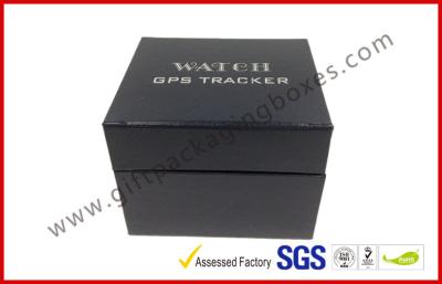 China Leather Texture Rigid Board Gift Packaging Boxes , Foil Stamping Watch Packaging Boxes With Soft Velvet for sale