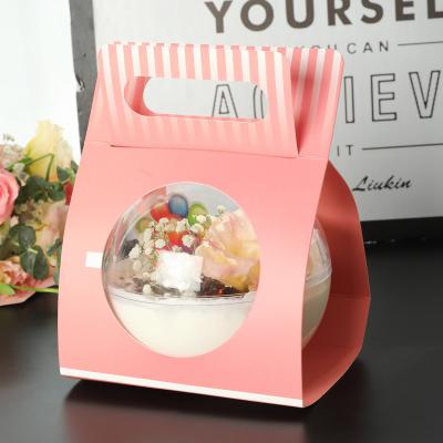 China Flat Bottomed Transparent Cake Box Round Ball Mousse Ball Customized for sale