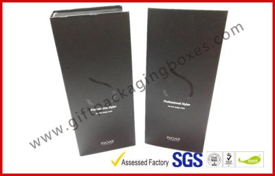 China Handmade Matt Black Paper Gift Packaging Boxes , Spot UV Hard Board for Hair Extension Gift Boxes for sale