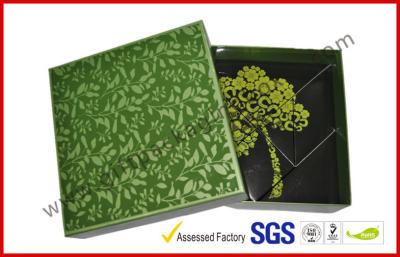 China Rectangle Afternoon Tea Chocolate Packaging Box , Handmade Green Chocolate Gift Packaging Boxes for sale