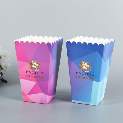 China Customized Popcorn Box Square Snack Fast Food Package Popcorn Popcorn chicken Packaging Carton for sale