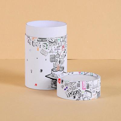 China Graduation Season Clothing Paper Tube Packaging Boxes T-Shirt Circular Paper Boxes for sale