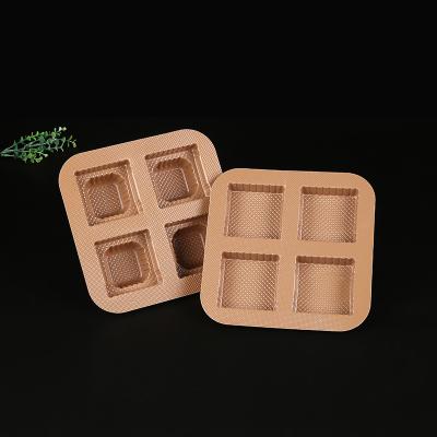 China pet inner golden blister tray custom Mid-Autumn moon cake gift box plastic bottom blister box custom for sale