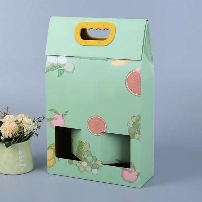 China Custom hand-held paper bag flap gift bag Creative hand-held corrugated box hand-held paper bag printing en venta