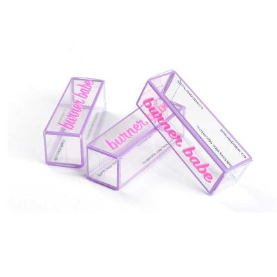 China PVC lip balm box Lipstick plastic small box transparent color box pet box Plastic packaging box transparent for sale