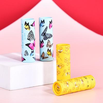 China Paper tube round makeup lip balm empty tube customized sealed heaven and earth cover moisture-proof cylinder packaging en venta