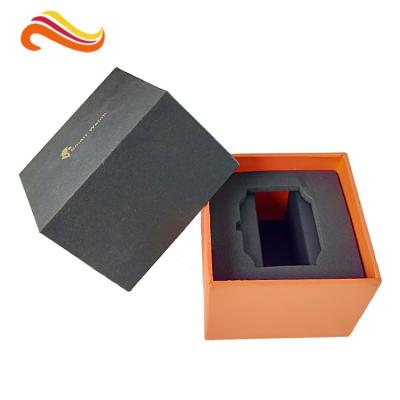 China LID AND BASE gift box for smart watch small device , matt black cube boxes for sale