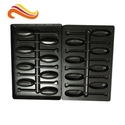 China Recyclable Electronic Component Packages Black PET/PVC/PS Large Plastic Tray for sale