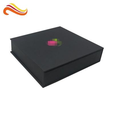 China Chocolate Packing Custom Paper Packing Box Black Color With Food Grade Tray Insert for sale