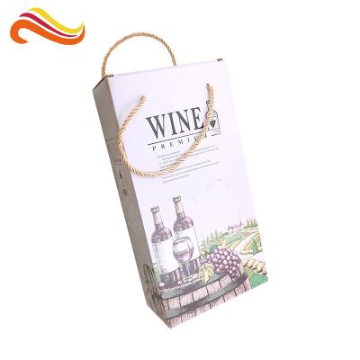 China Coated Cardboard Corrugated Paper Box Wine Bottle Packaging Recycled Materials for sale