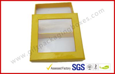 China Customized Chocolate Packaging Boxes / PVC Window Square Shape Box for sale