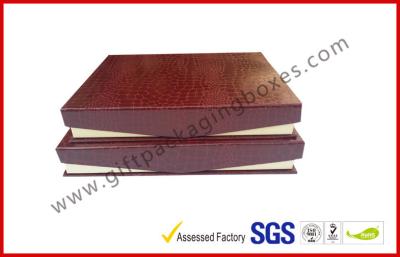 China Leather Magnetic Box Customized Crocodile Leather Paper  Satin Covered Foam for sale