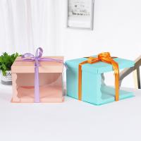 China Recycled Birthday Cake Gift Packaging Boxes With Transparent Window for sale