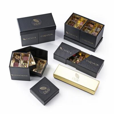 China 2 Layer Empty Chocolate Truffle Boxes Luxury Paper Packaging Paperboard for sale